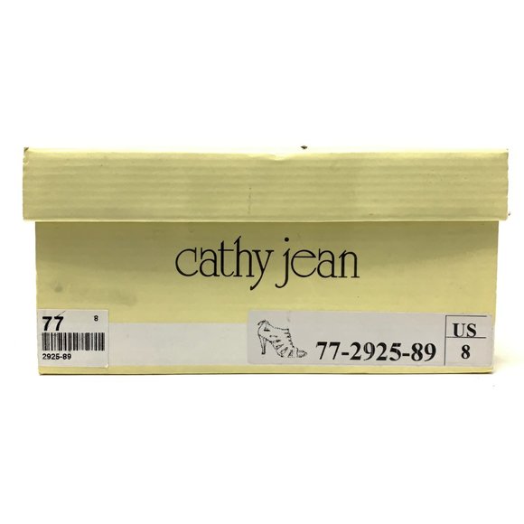 Cathy Jean Leather Caged Toe Peep Heels Sz 8 Brown - Picture 2 of 8
